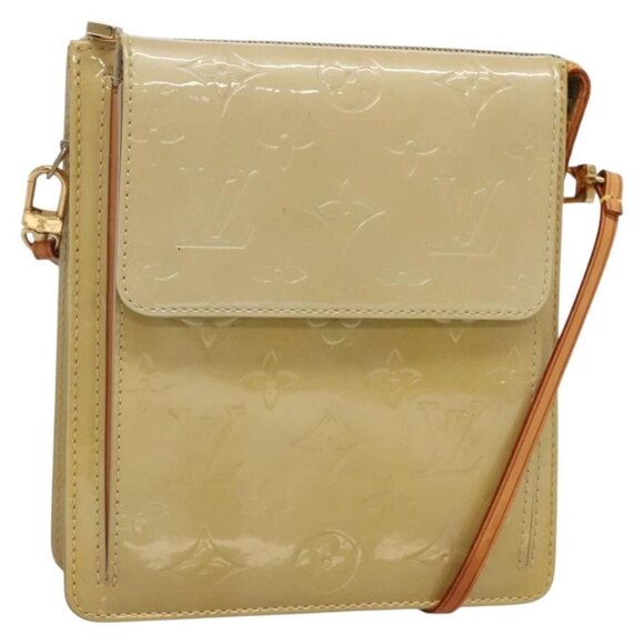 LOUIS VUITTON Monogram Vernis Motto Accessory Pouch Beige M91136 LV Auth ep9462 - Picture 1 of 16